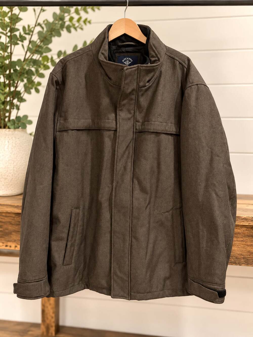 Dockers Soft Shell Jacket Brown Sz XXL